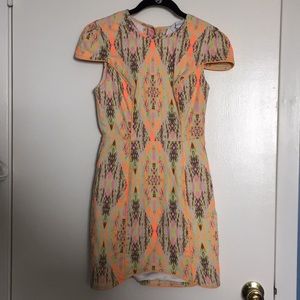 Finders Keepers neon short sleeve mini dress